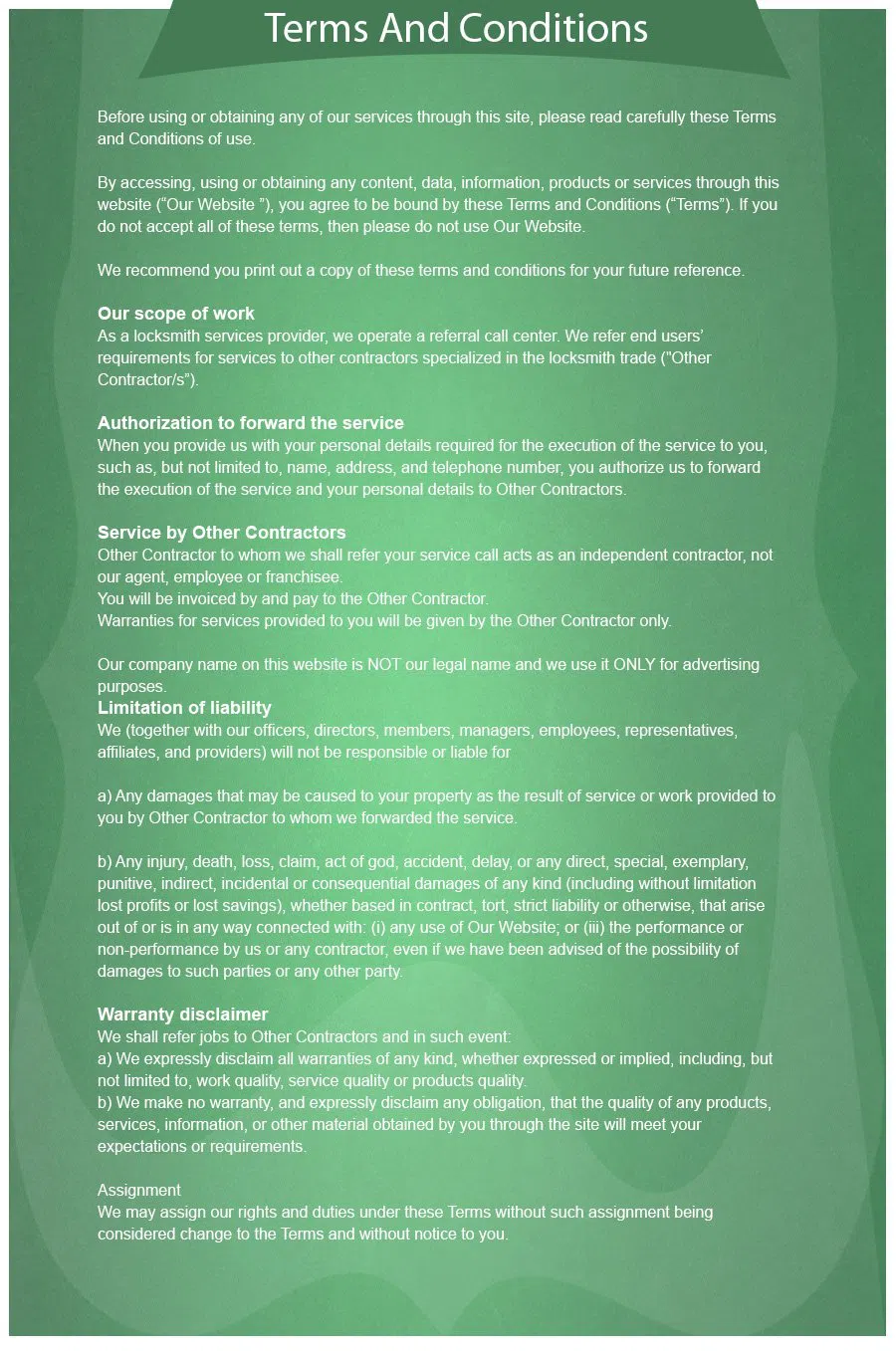 Baldwin Locksmith Store Phoenix, AZ 480-612-9215 - terms-and-condition-68-16mod